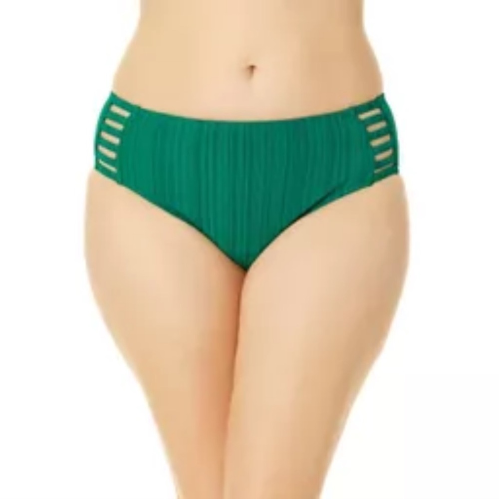 NWT Green Strappy Bikini Bottoms 3X